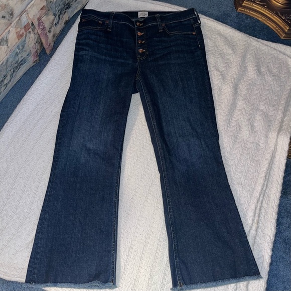 J. Crew 9” Demi Boot Crop Jeans Button Fly - Picture 3 of 13